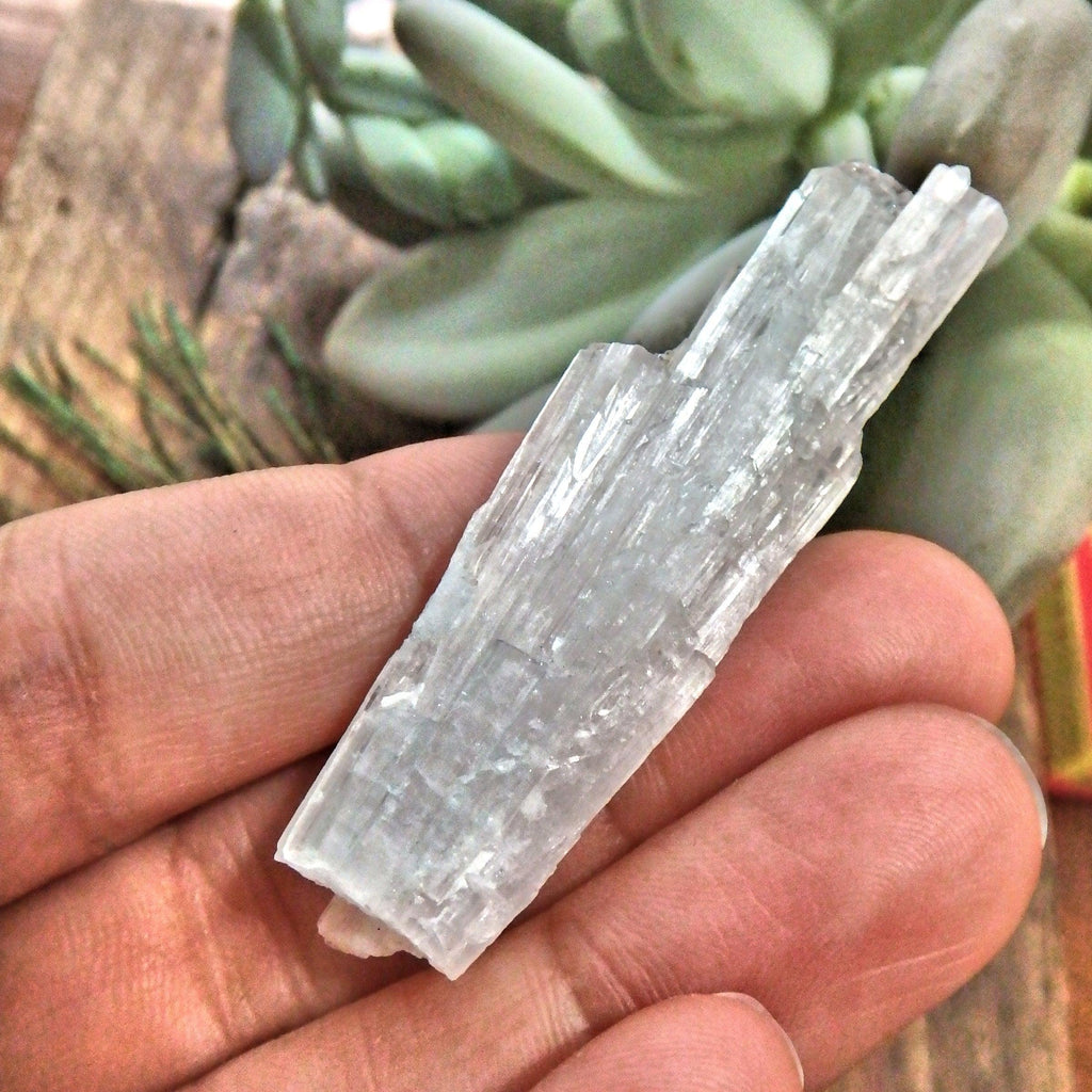High Sheen Natural Scolecite Point Specimen From India 3 - Earth Family Crystals