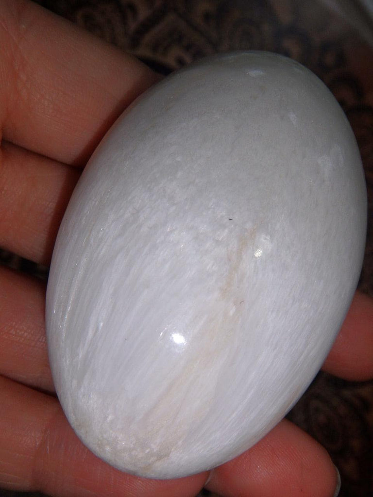 Pretty Creamy White Scolecite Hand Held Specimen 2 - Earth Family Crystals