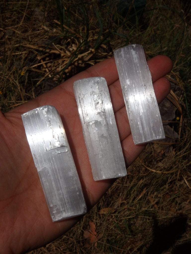 Natural Optical Sheen White Selenite Wand (1) - Earth Family Crystals
