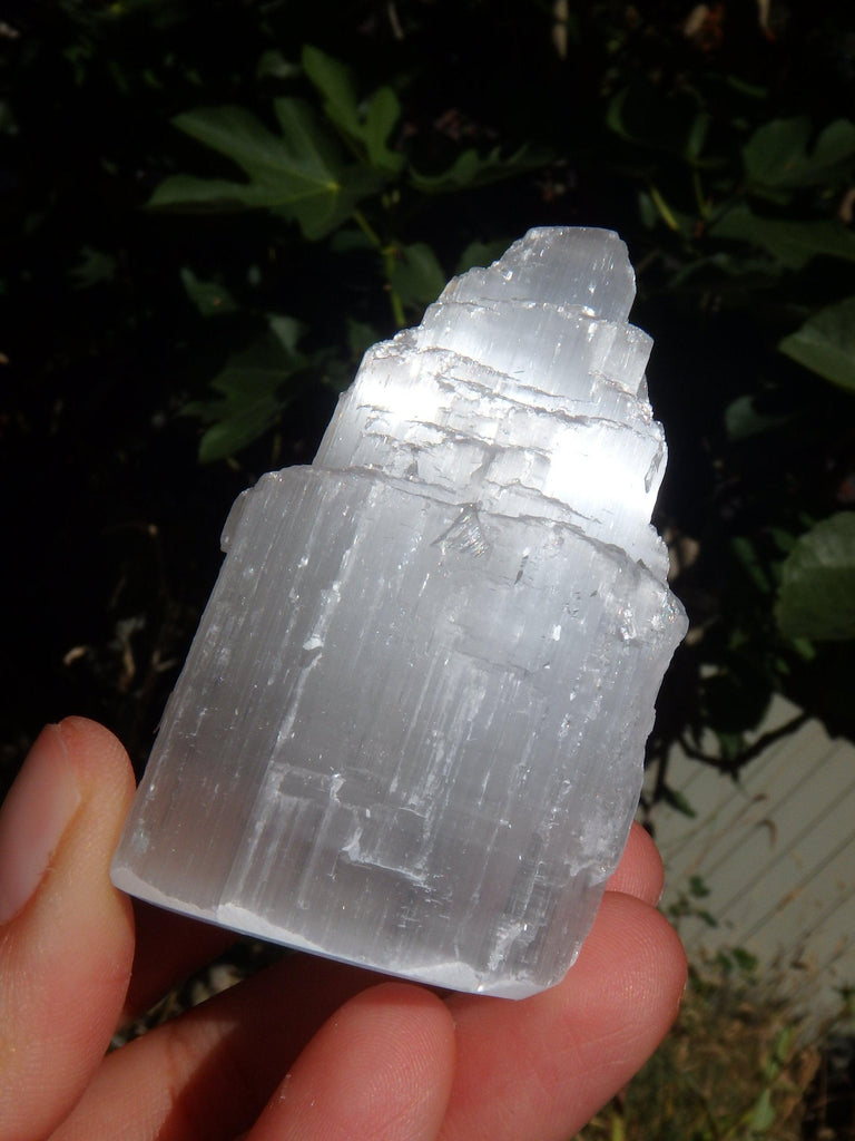 Beautiful Sheen Selenite Iceberg Standing Tower - Earth Family Crystals