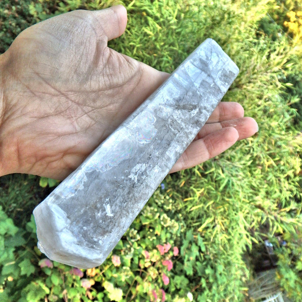 Long & Large Optical Sheen Clear Selenite Wand From Mexico~ Perfect for Healing! - Earth Family Crystals