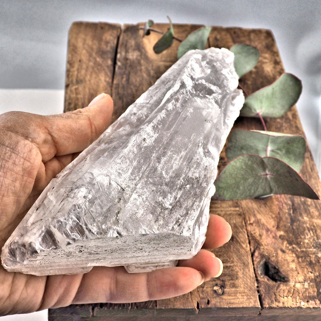 XL Chunky Optical Selenite Satin Spar Raw Specimen From Mexico - Earth Family Crystals