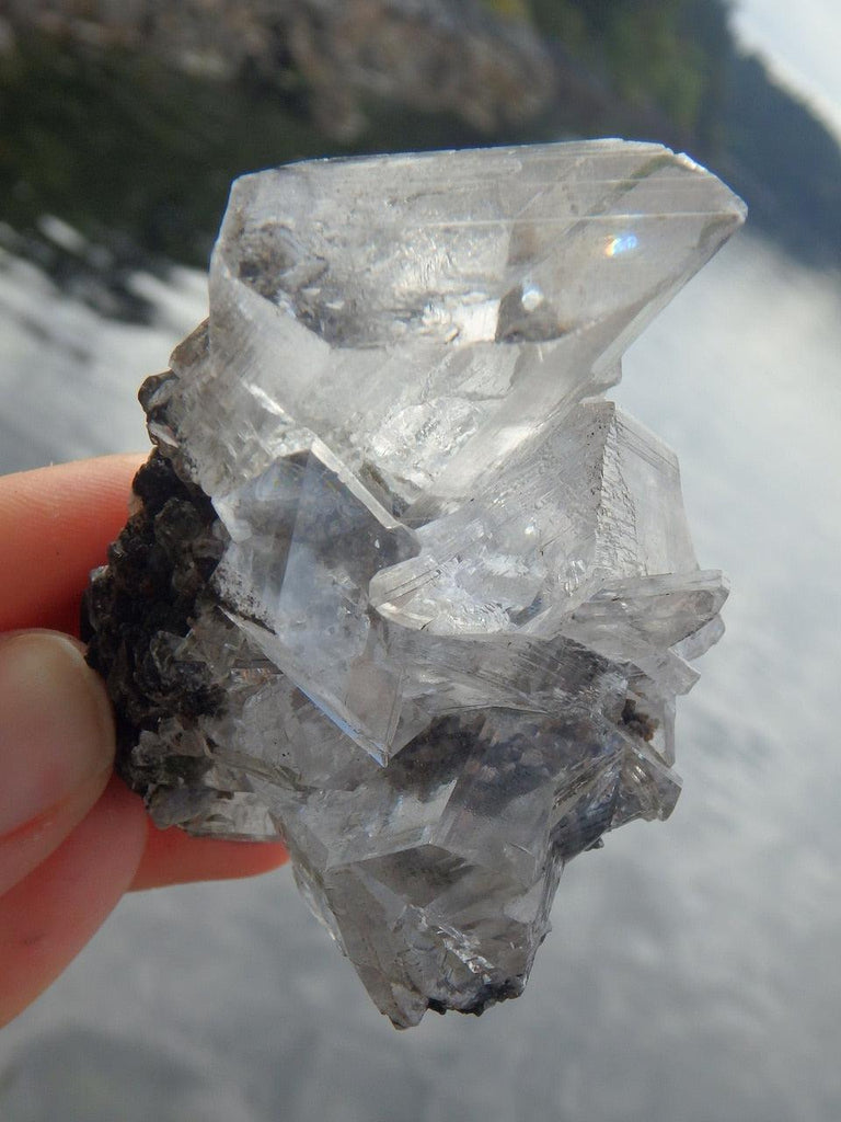 White Light Optical Selenite Cluster From Mexico - Earth Family Crystals