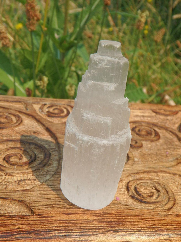 Gorgeous White Selenite Iceberg Tower (1) - Earth Family Crystals