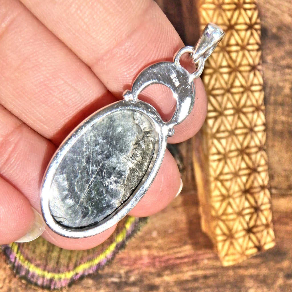 Cute Forest Green Seraphinite Pendant in Sterling Silver (Includes Silver Chain) REDUCED - Earth Family Crystals