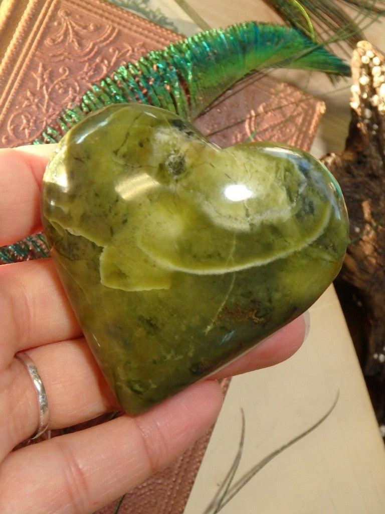 Serpentine Gemstone Heart 1 - Earth Family Crystals