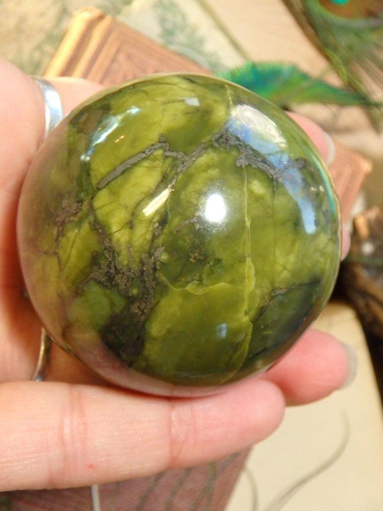 Serpentine Gemstone Sphere 1 - Earth Family Crystals
