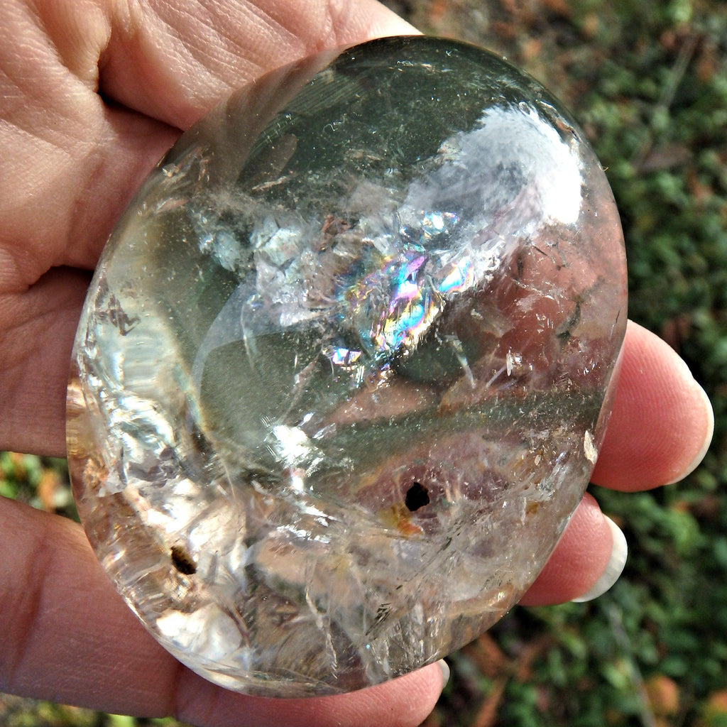 Rainbow Loaded~Mesmerizing Shamanic Dream Stone Seer Quartz Partially Polished From Brazil - Earth Family Crystals