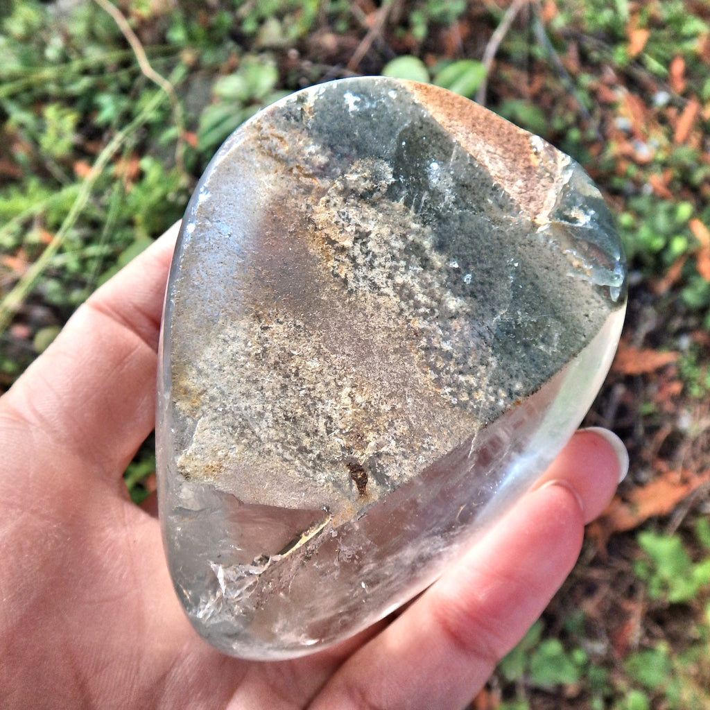 Optical Large  Shamanic Dream Stone Seer Quartz Partially Polished From Brazil - Earth Family Crystals