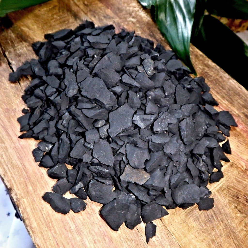 Raw Shungite Water Purification Set of Stones 200 Grams ~Locality Russia - Earth Family Crystals