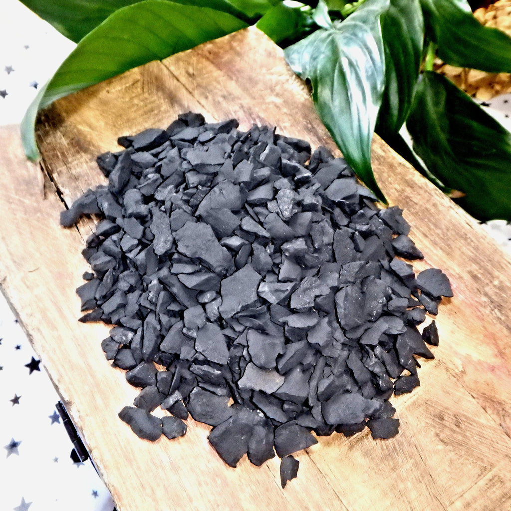 Raw Shungite Water Purification Set of Stones 200 Grams ~Locality Russia - Earth Family Crystals