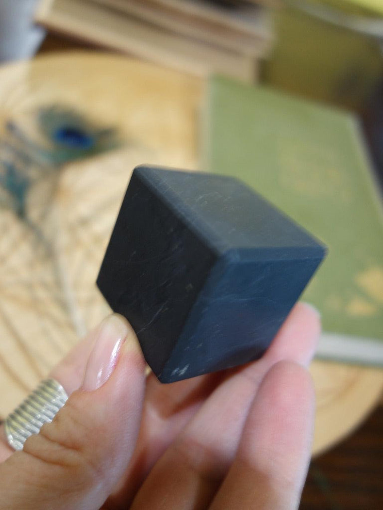 EMF Protection! Russian Shungite Cube Carving (REDUCED) - Earth Family Crystals