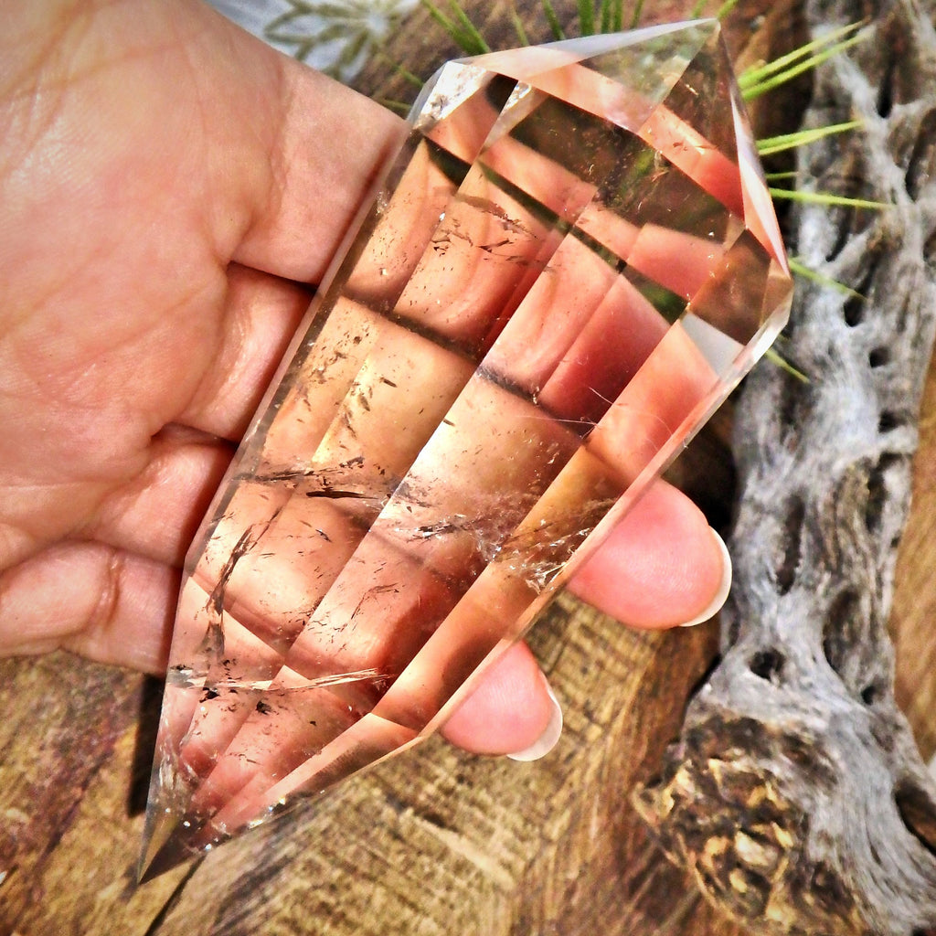 Extreme Brilliance & Clarity Smoky Quartz Vogel Carving From Brazil - Earth Family Crystals