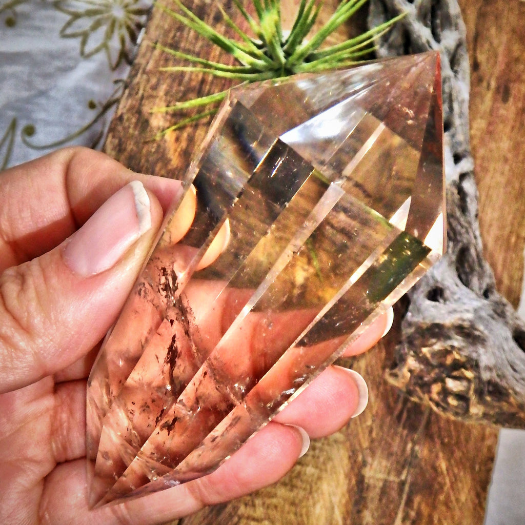 Extreme Brilliance & Clarity Smoky Quartz Vogel Carving From Brazil - Earth Family Crystals