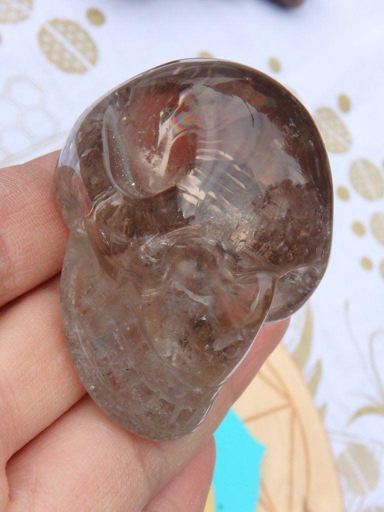 Brilliant Smoky Quartz Gemstone Skull - Earth Family Crystals