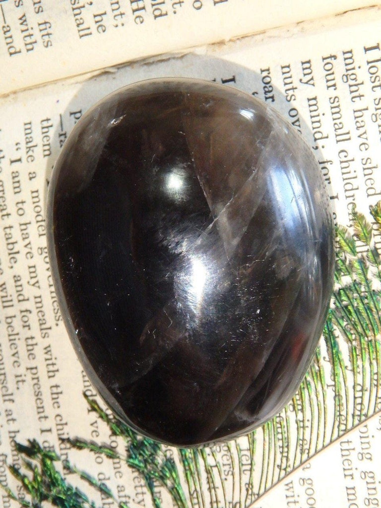 Deep Cocoa Brown Smoky Quartz Palm Stone - Earth Family Crystals