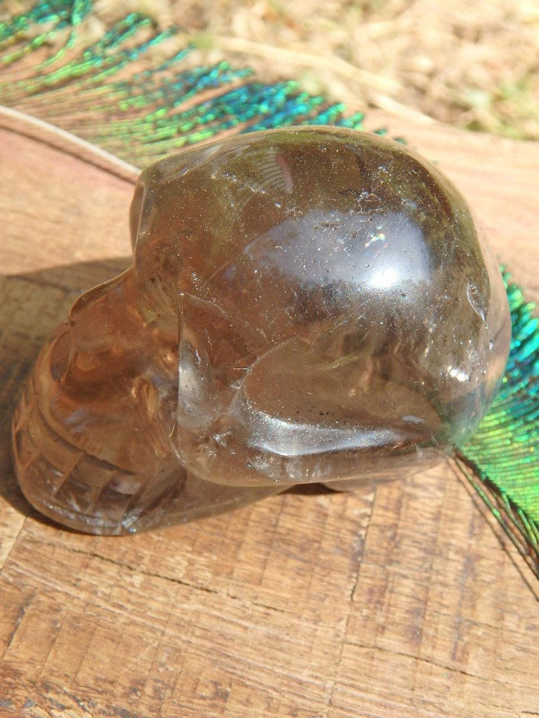 Friendly Smoky Quartz Skull Carving - Earth Family Crystals