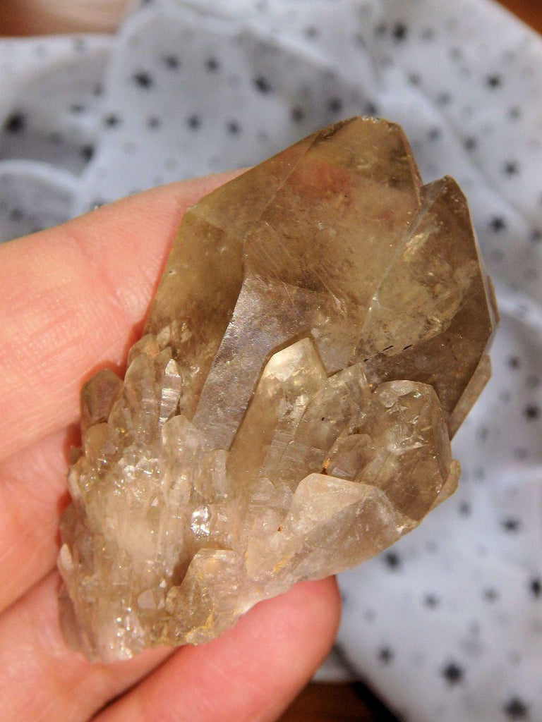 Cathedral Smoky Citrine Quartz Hand Held Point - Earth Family Crystals