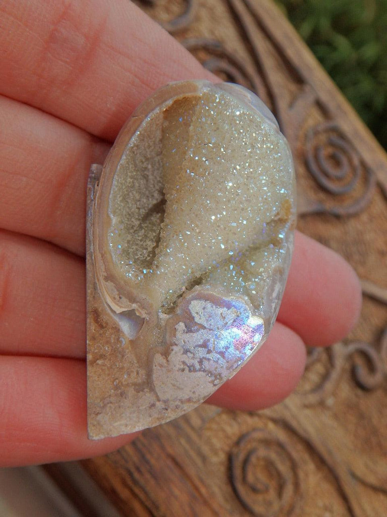 Extreme Shimmer Angel Aura Infused Spiralite Gemshell 1 - Earth Family Crystals