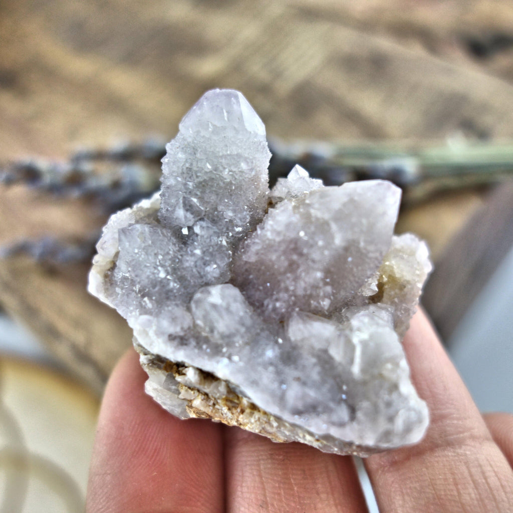 Gorgeous White Sparkling Spirit Quartz Cluster From South Africa - Earth Family Crystals