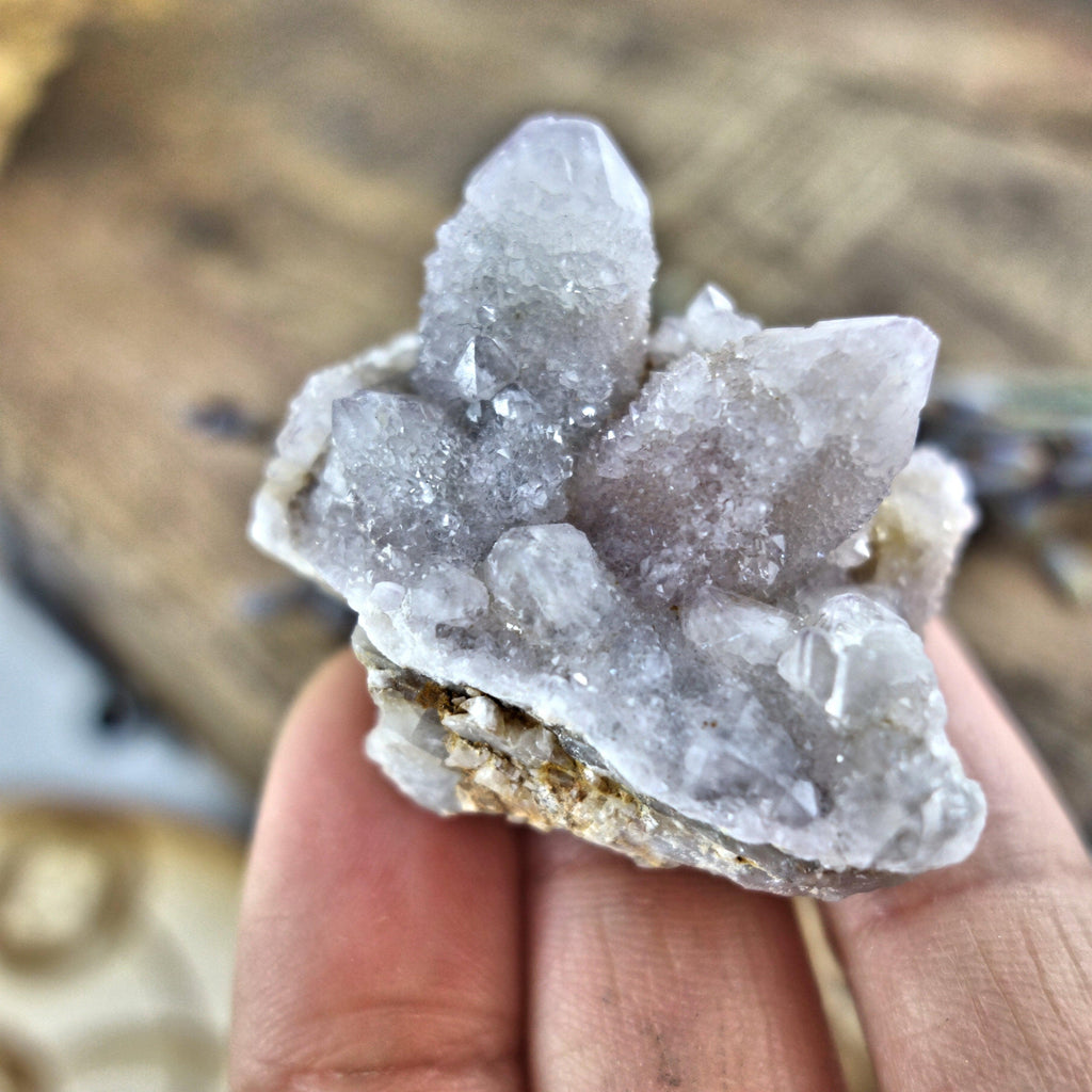 Gorgeous White Sparkling Spirit Quartz Cluster From South Africa - Earth Family Crystals
