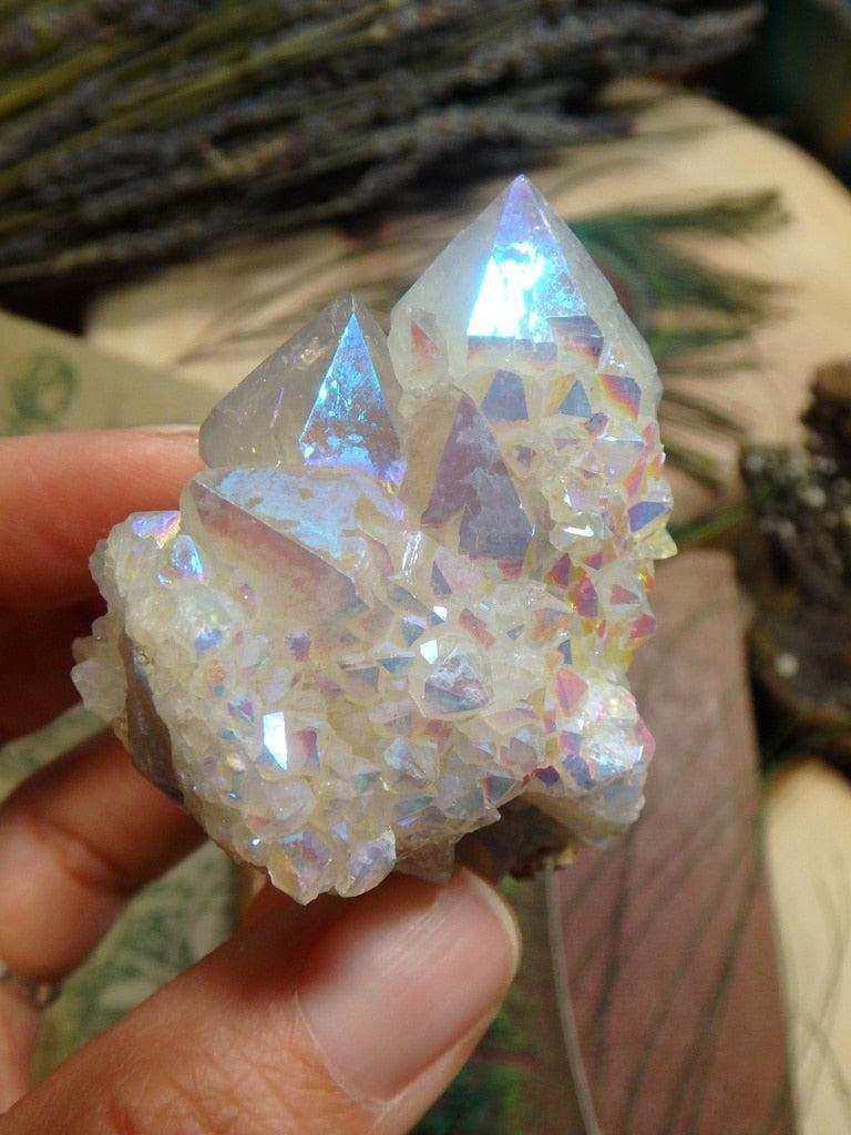 Shimmering Angel Aura White Spirit Quartz Specimen 1 - Earth Family Crystals