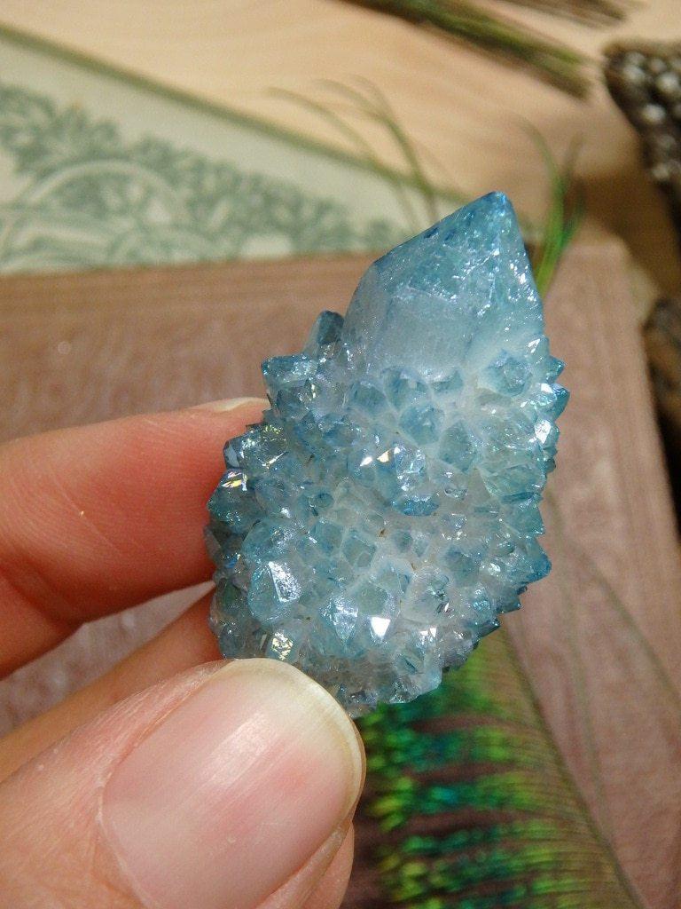 Aqua Aura Spirit Quartz Point 3 - Earth Family Crystals