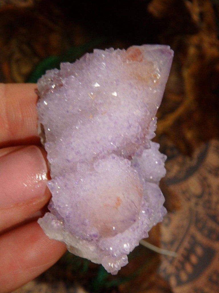 Stunning Sparkles & Red Hematite Inclusions Amethyst Spirit Quartz Cluster - Earth Family Crystals