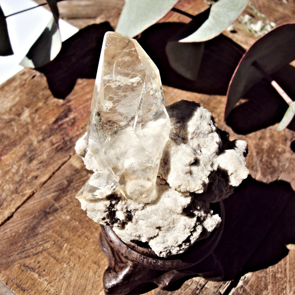 Elmwood Mine DT Golden Stellar Beam Calcite Nestled in Matrix - Earth Family Crystals
