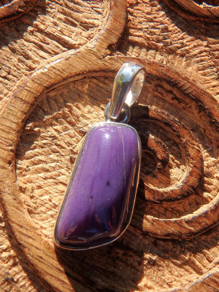 Rare! Jelly Purple Sugilite Pendant in Sterling Silver (Includes Silver Chain) - Earth Family Crystals