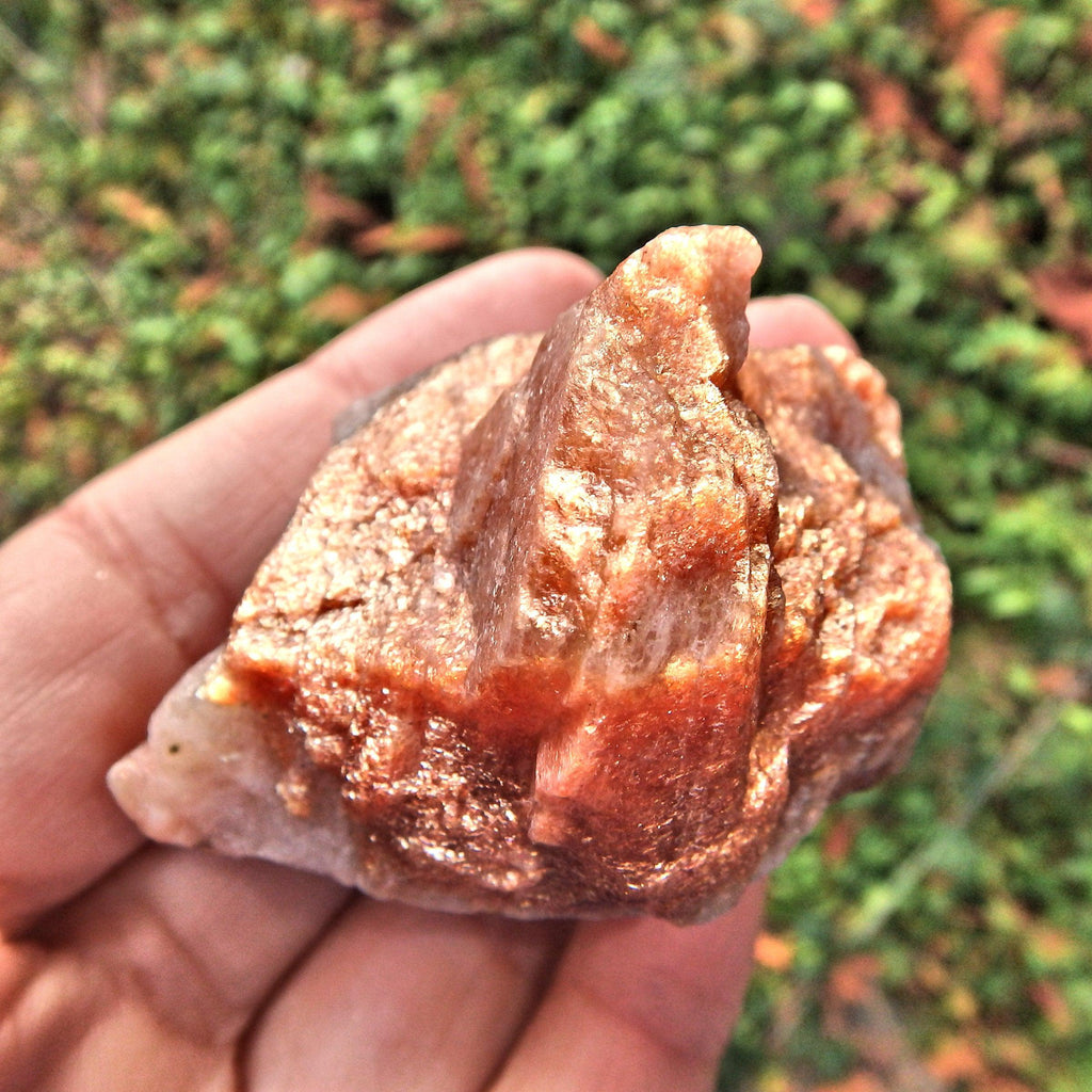 Raw & Healing Lava Gold Fire Sunstone Chunk From India - Earth Family Crystals