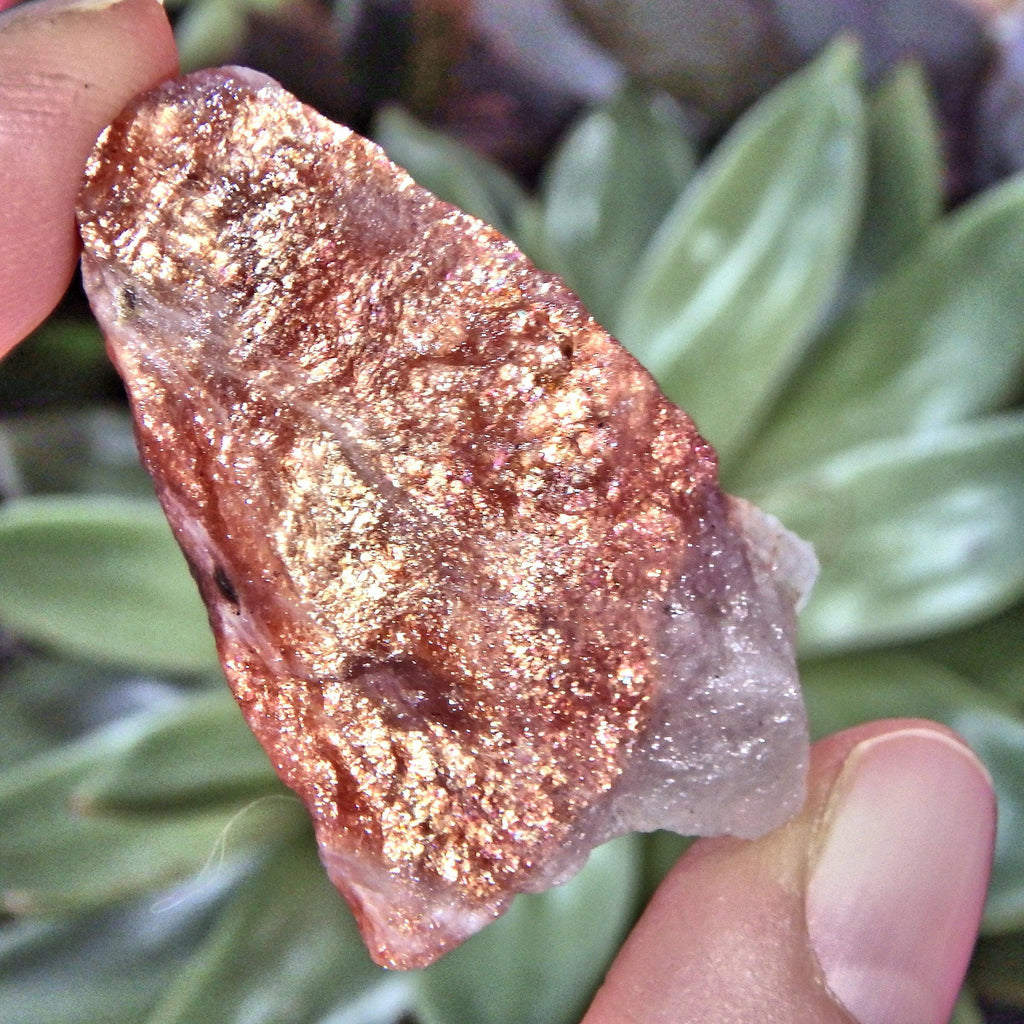 Lava Gold Fire Sunstone Raw Handheld Chunk From India - Earth Family Crystals