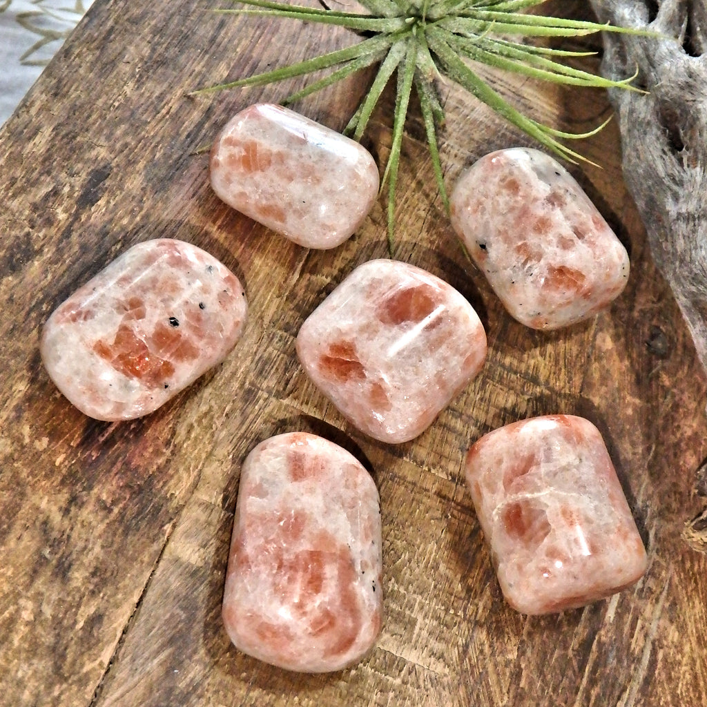 Healing & Uplifting Sunstone Polished Tumbled Pocket Stone (1) - Earth Family Crystals