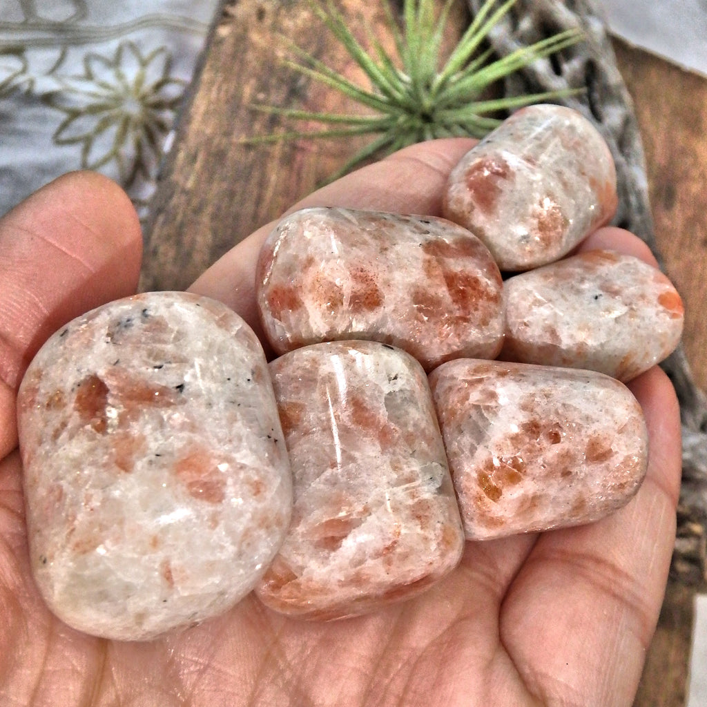 Healing & Uplifting Sunstone Polished Tumbled Pocket Stone (1) - Earth Family Crystals