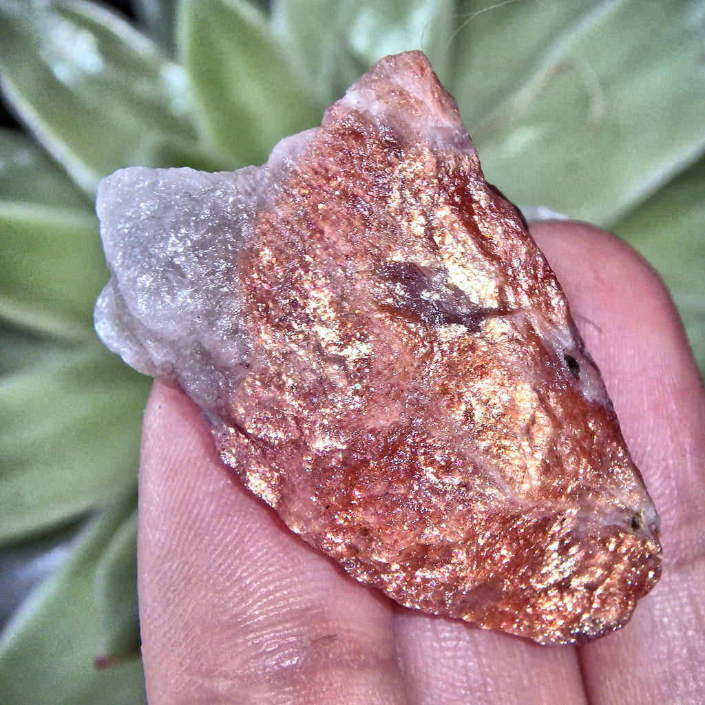 Lava Gold Fire Sunstone Raw Handheld Chunk From India - Earth Family Crystals