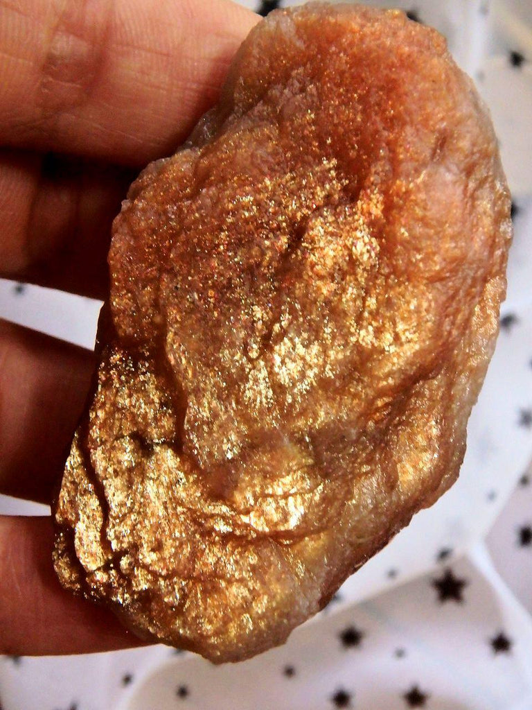 Lava Gold Fire Flash Sunstone Raw Specimen From India - Earth Family Crystals
