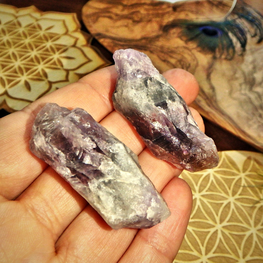 Set of 2~ Super 7 (Melody Stone) Raw Hand Held Point From Brazil - Earth Family Crystals