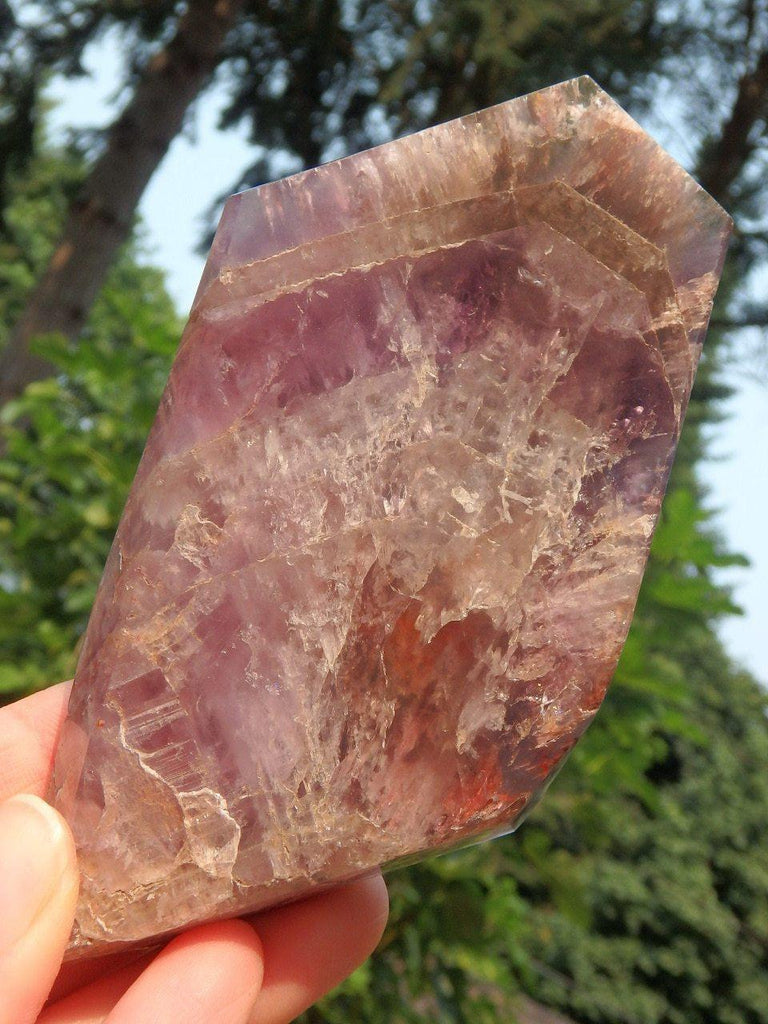 Brilliant Inclusions Partially Polished Super 7 Free Form Specimen - Earth Family Crystals