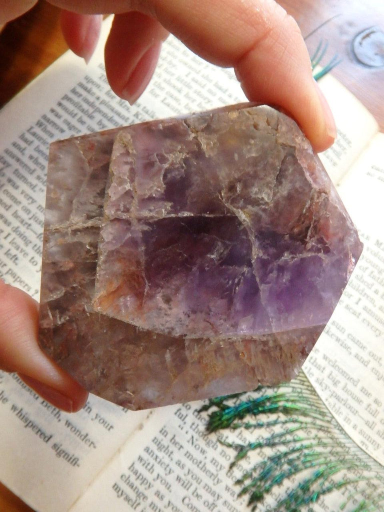 Partially Polished Super 7 Slice With Caves - Earth Family Crystals