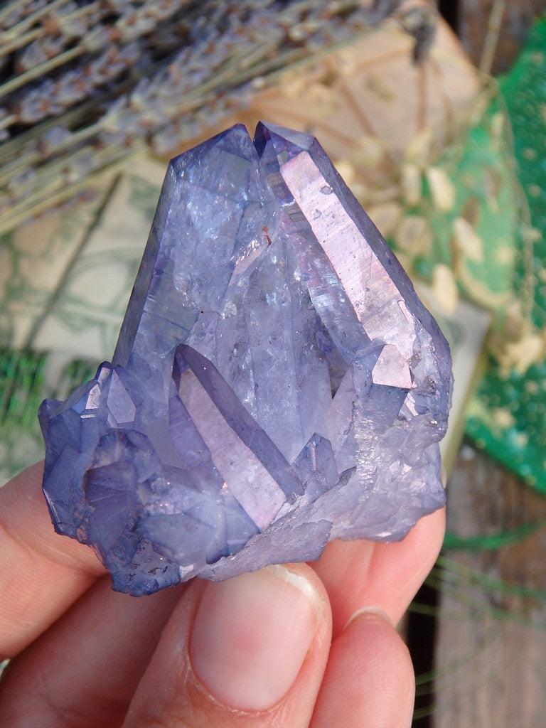 Tanzan Aura Quartz Cluster 8 - Earth Family Crystals