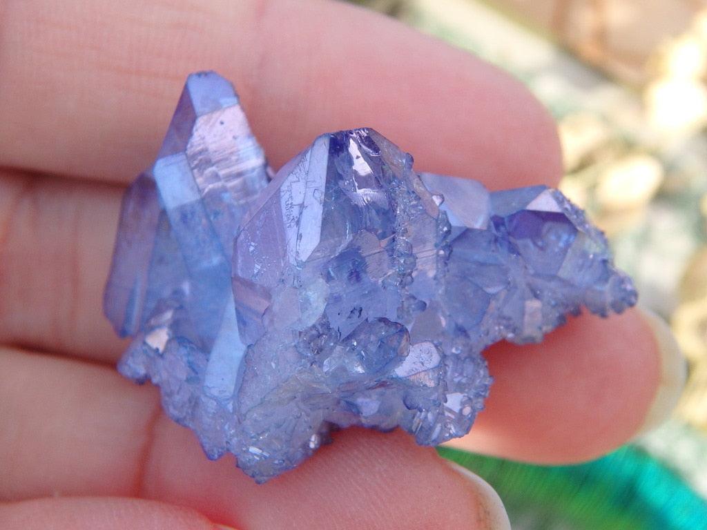 Tanzan Aura Quartz Cluster 3 - Earth Family Crystals