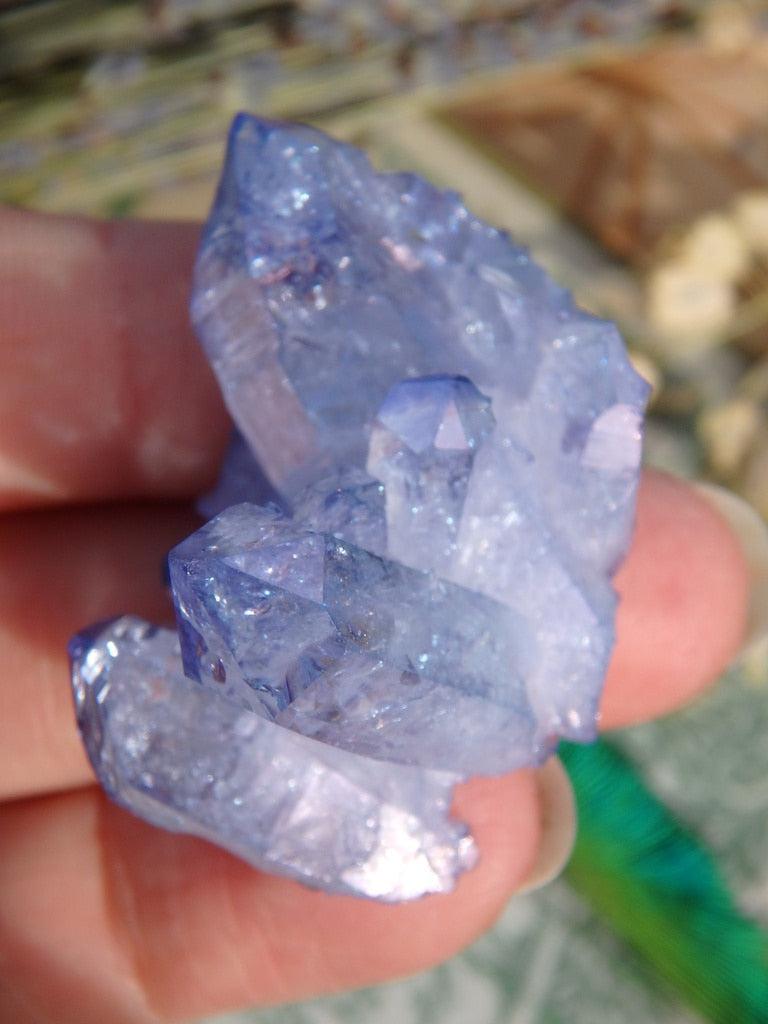 Tanzan Aura Quartz Cluster 2 - Earth Family Crystals