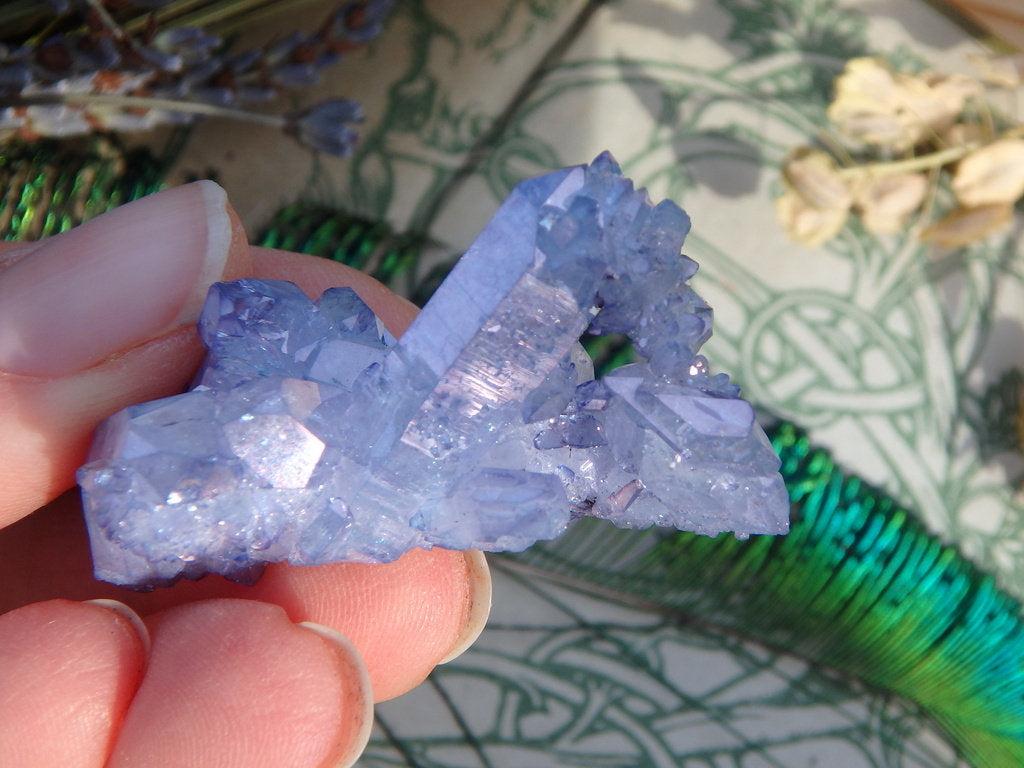 Tanzan Aura Quartz Cluster 1 - Earth Family Crystals