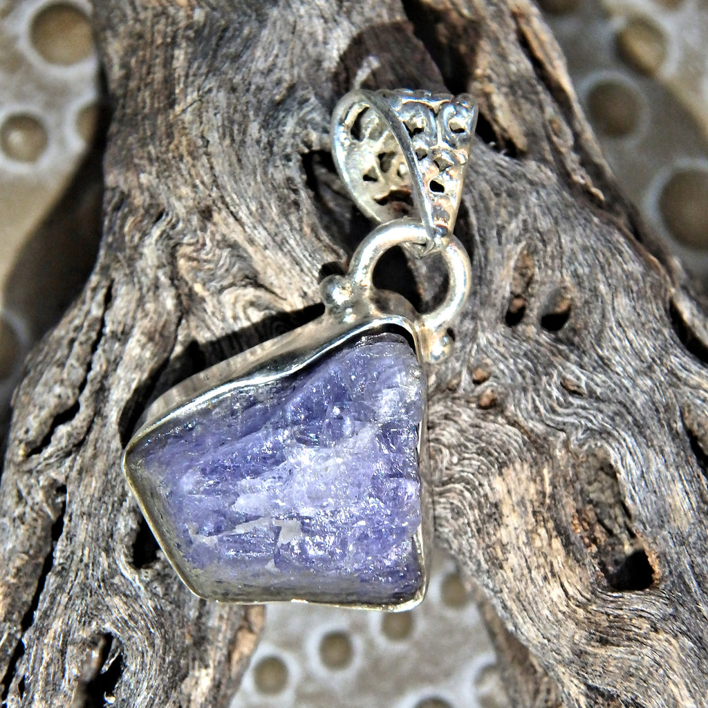 Spirit Revival Raw Tanzanite Pendant Sterling Silver (Includes Silver Chain) - Earth Family Crystals