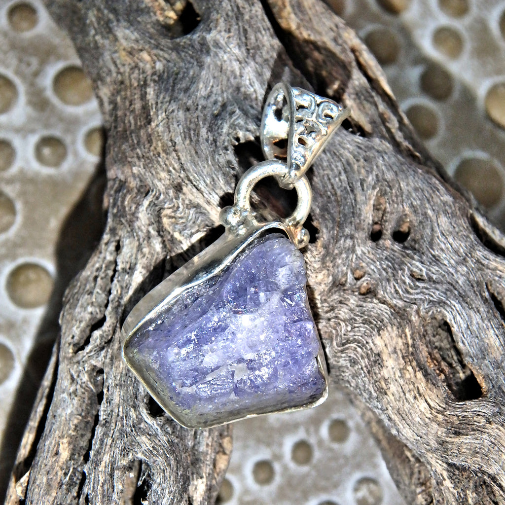 Spirit Revival Raw Tanzanite Pendant Sterling Silver (Includes Silver Chain) - Earth Family Crystals