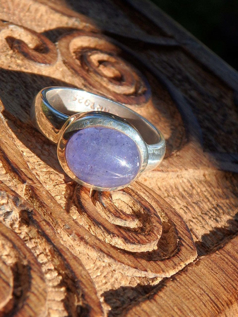 Violet Purple Tanzanite Ring in Sterling Silver (Size 8) - Earth Family Crystals