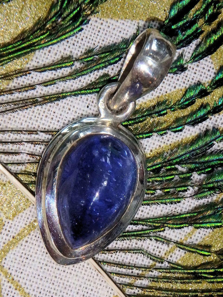 Lilac Glow Tanzanite Polished Pendant in Sterling Silver (Includes Silver Chain) - Earth Family Crystals