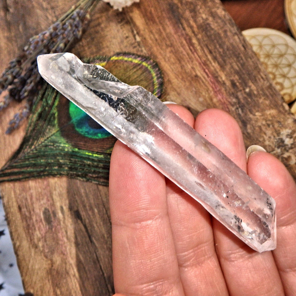 Natural Key Hole Inclusions DT Tibetan Quartz Point - Earth Family Crystals