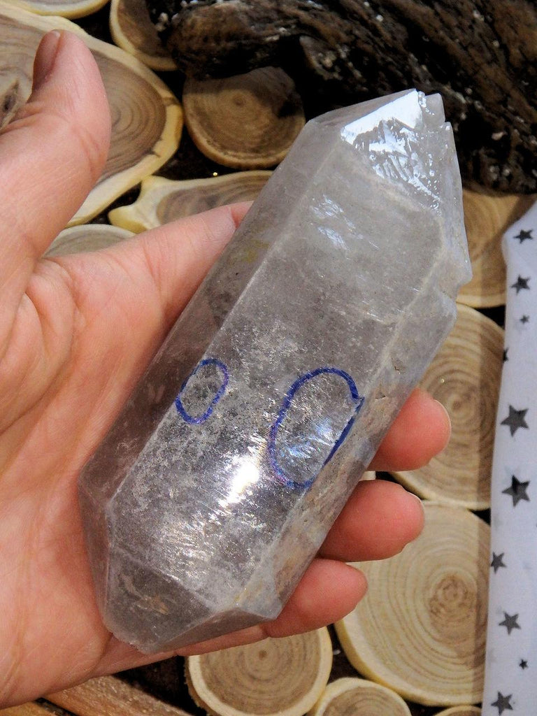 Large Moving Water Bubble Frosty DT Tibetan Quartz Point - Earth Family Crystals