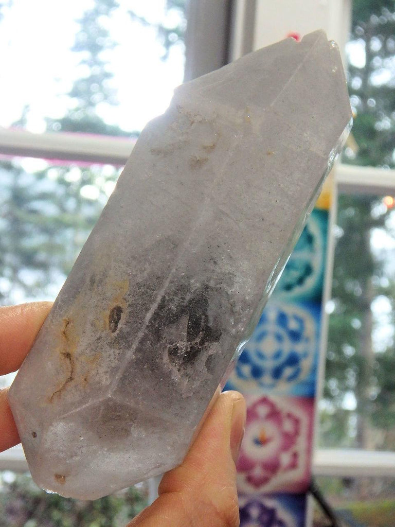 Large Moving Water Bubble Frosty DT Tibetan Quartz Point - Earth Family Crystals